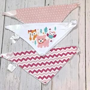 Le Bebe Bandana Drool Bibs - Set of 3 - Woodland Animals & Patterns